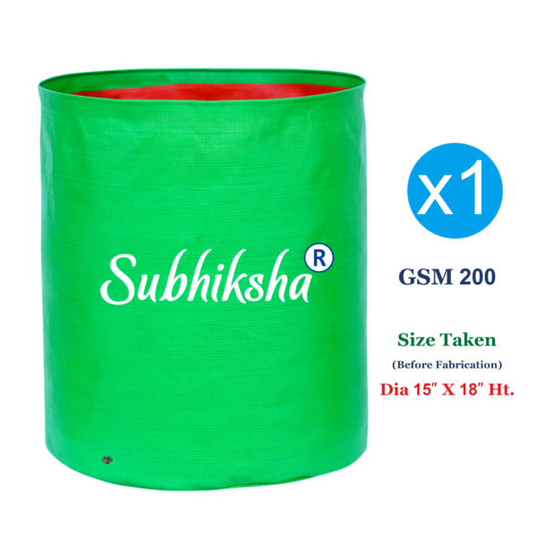 Subhiksha 15" x 18" HDPE Extra-Deep Grow Bag (200 GSM)